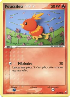 Carte Pokémon Poussifeu 65 — EX Gardiens de Cristal