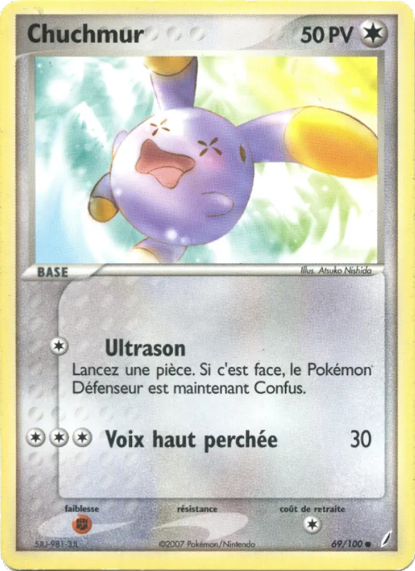 Carte Pokémon Chuchmur 69/100 de l'extension EX Gardiens de Cristal