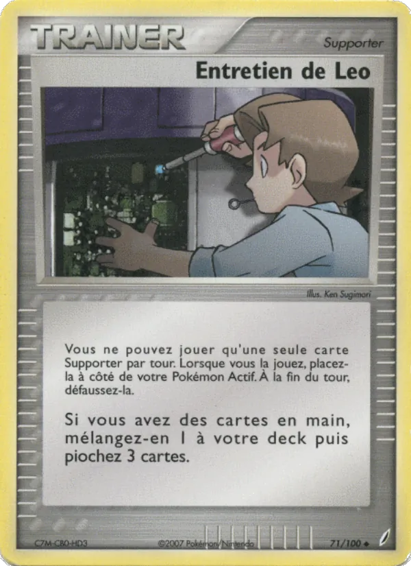 Carte Pokémon Entretien de Leo 71/100 de l'extension EX Gardiens de Cristal