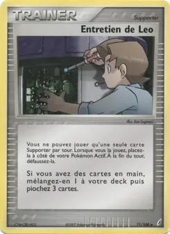 Carte Pokémon Entretien de Leo 71 — EX Gardiens de Cristal