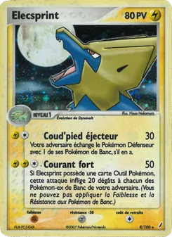 Carte Pokémon Elecsprint 8 — EX Gardiens de Cristal