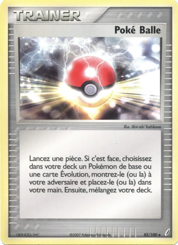 Carte Pokémon Poké Balle 82/100 de l'extension EX Gardiens de Cristal