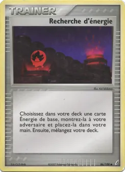 Carte Pokémon Recherche d'énergie 86 — EX Gardiens de Cristal