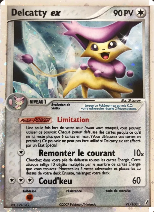 Carte Pokémon Delcatty ex 91/100 de l'extension EX Gardiens de Cristal