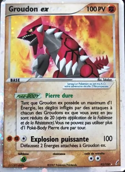 Carte Pokémon Groudon ex 93 — EX Gardiens de Cristal