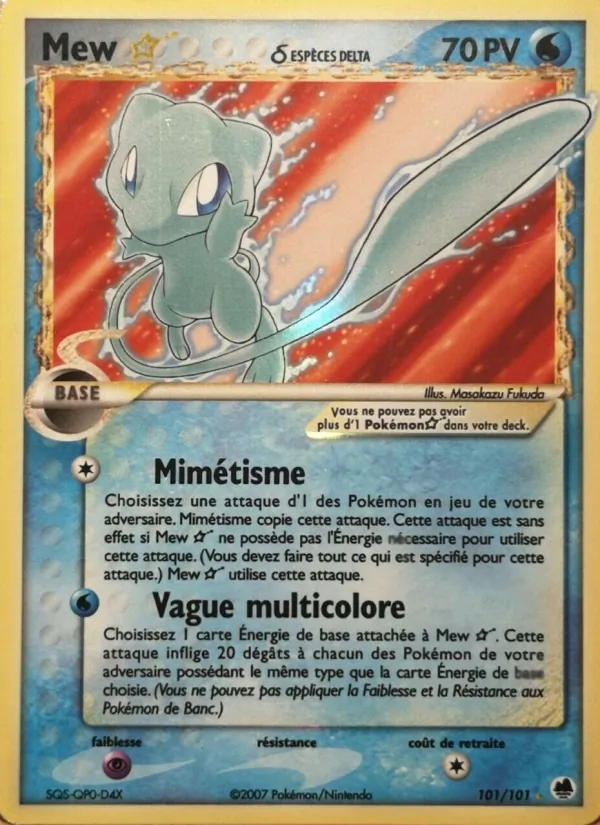 Carte Pokémon Mew ☆ δ 101/101 de l'extension EX Île des Dragons