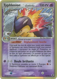 Carte Pokémon Typhlosion δ 12 — EX Île des Dragons