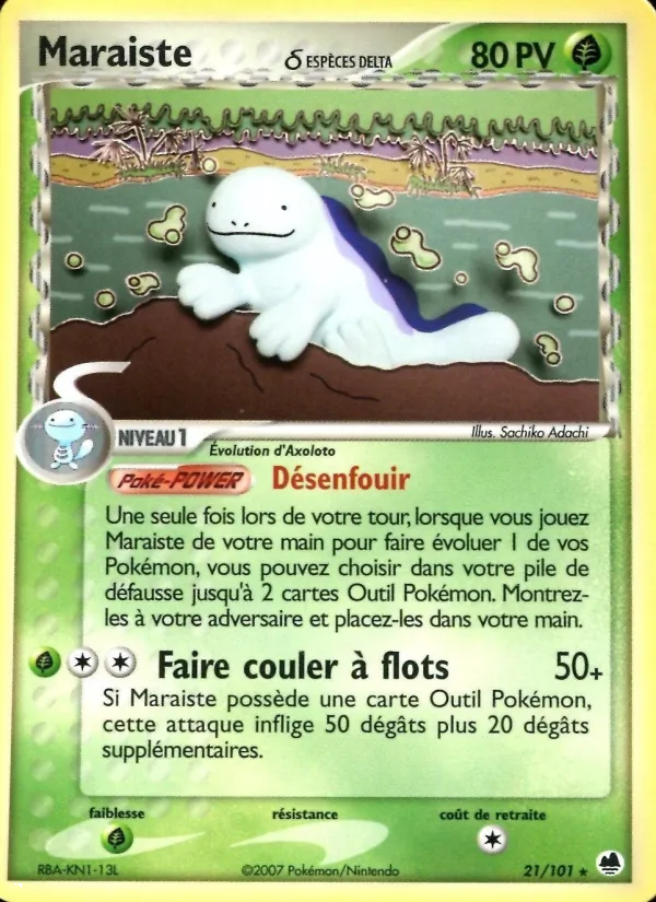 Carte Pokémon Maraiste δ 21/101 de l'extension EX Île des Dragons