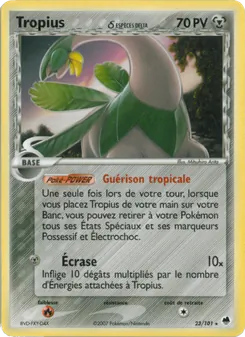 Carte Pokémon Tropius δ 23 — EX Île des Dragons