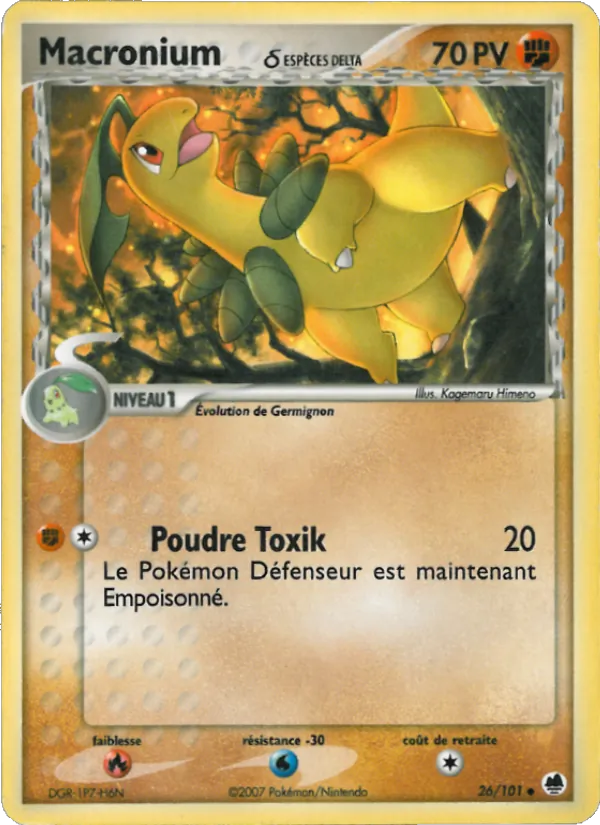 Carte Pokémon Macronium δ 26/101 de l'extension EX Île des Dragons