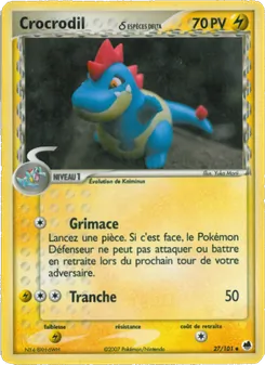 Carte Pokémon Crocrodil δ 27 — EX Île des Dragons