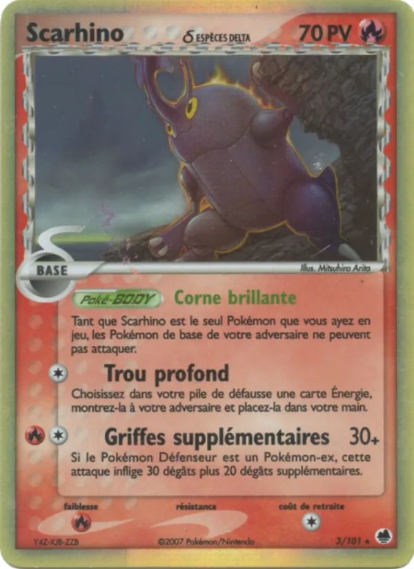 Carte Pokémon Scarhino δ 3/101 de l'extension EX Île des Dragons