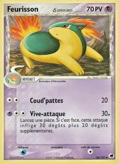 Carte Pokémon Feurisson δ 36 — EX Île des Dragons
