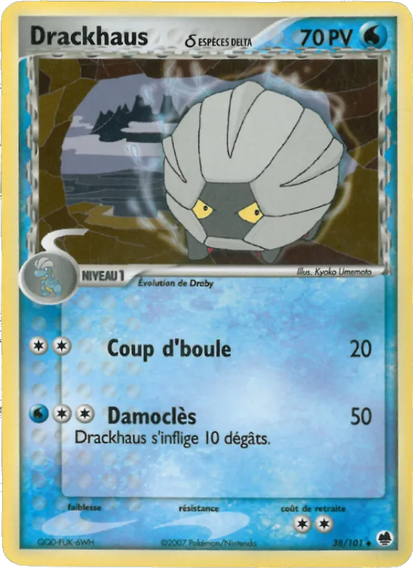 Carte Pokémon Drackhaus δ 38/101 de l'extension EX Île des Dragons