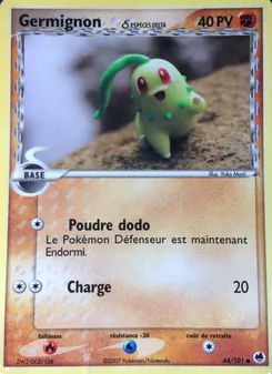 Carte Pokémon Germignon δ 44 — EX Île des Dragons
