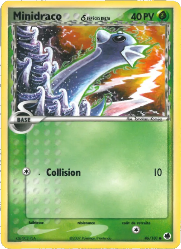 Carte Pokémon Minidraco δ 46/101 de l'extension EX Île des Dragons