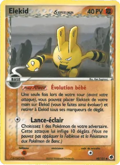 Carte Pokémon Elekid δ 48 — EX Île des Dragons