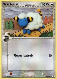Carte Pokémon Wattouat δ 54 — EX Île des Dragons