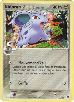 Carte Pokémon Nidoran ♀ δ 56 — EX Île des Dragons