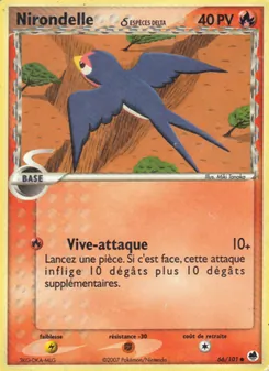 Carte Pokémon Nirondelle δ 66 — EX Île des Dragons