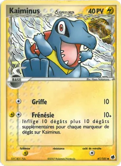 Carte Pokémon Kaiminus δ 67 — EX Île des Dragons