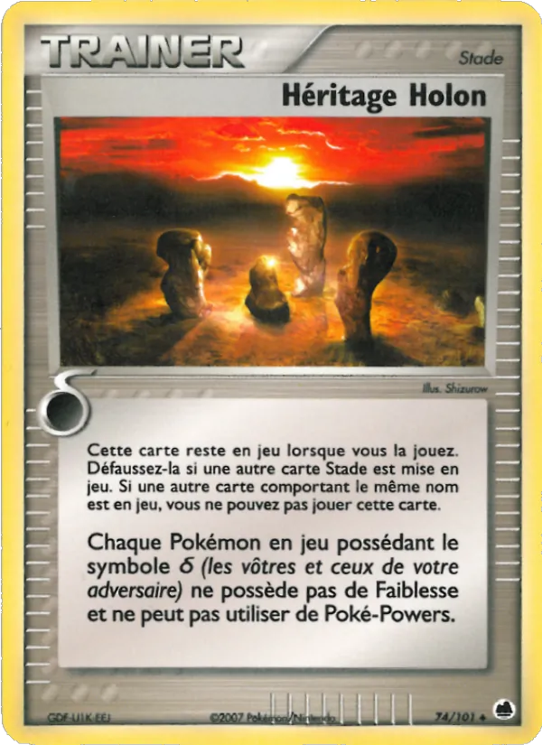 Carte Pokémon Héritage Holon 74/101 de l'extension EX Île des Dragons