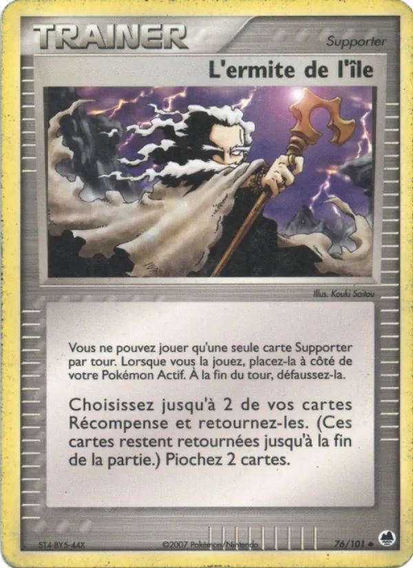 Carte Pokémon L'ermite de l'île 76/101 de l'extension EX Île des Dragons