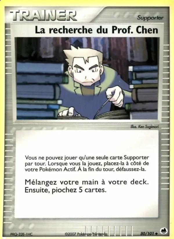 Carte Pokémon La recherche du Prof. Chen 80/101 de l'extension EX Île des Dragons