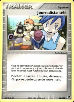 Carte Pokémon Journaliste télé 82 — EX Île des Dragons