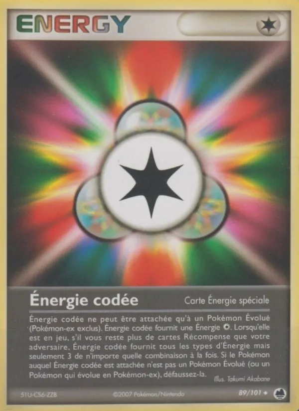 Carte Pokémon Énergie codée 89/101 de l'extension EX Île des Dragons