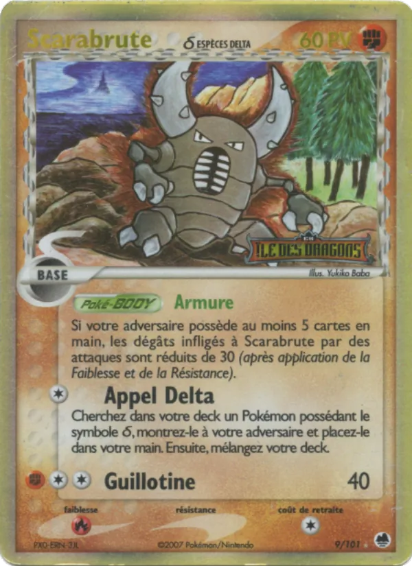 Carte Pokémon Scarabrute δ 9/101 de l'extension EX Île des Dragons