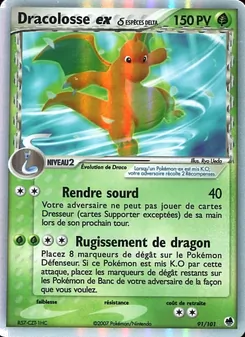 Carte Pokémon Dracolosse ex δ 91 — EX Île des Dragons
