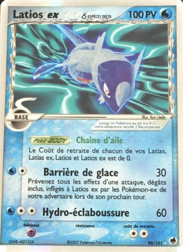 Carte Pokémon Latios ex δ 96/101 de l'extension EX Île des Dragons