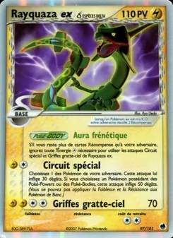 Carte Pokémon Rayquaza ex δ 97 — EX Île des Dragons