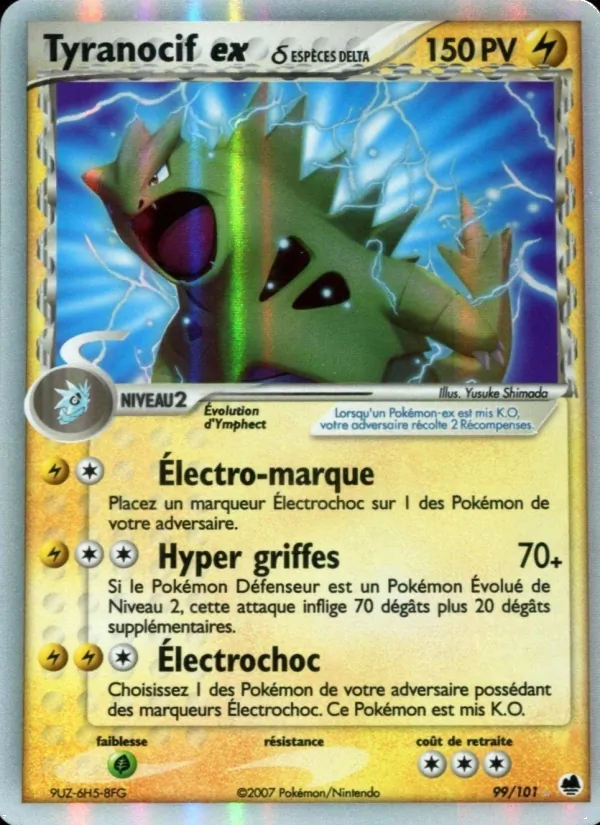 Carte Pokémon Tyranocif ex δ 99/101 de l'extension EX Île des Dragons
