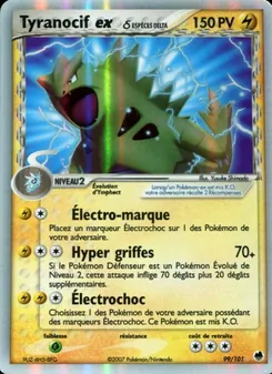 Carte Pokémon Tyranocif ex δ 99 — EX Île des Dragons