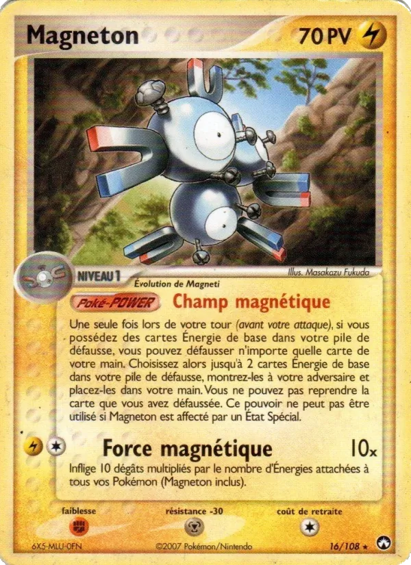 Carte Pokémon Magneton 16/108 de l'extension EX Gardiens du Pouvoir