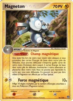 Carte Pokémon Magneton 16 — EX Gardiens du Pouvoir