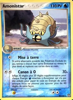 Carte Pokémon Amonistar 20 — EX Gardiens du Pouvoir
