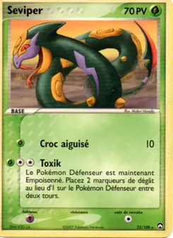 Carte Pokémon Seviper 23 — EX Gardiens du Pouvoir