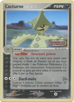 Carte Pokémon Cacturne 27 — EX Gardiens du Pouvoir
