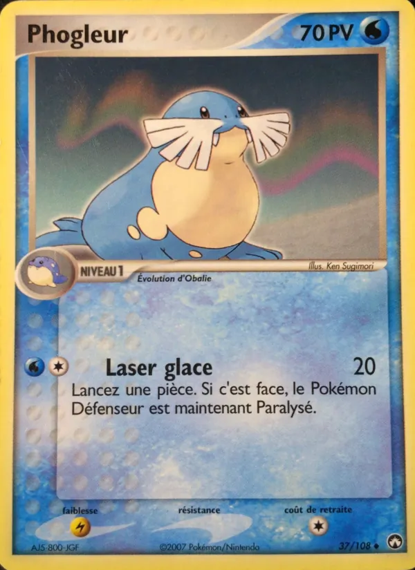 Carte Pokémon Phogleur 37/108 de l'extension EX Gardiens du Pouvoir
