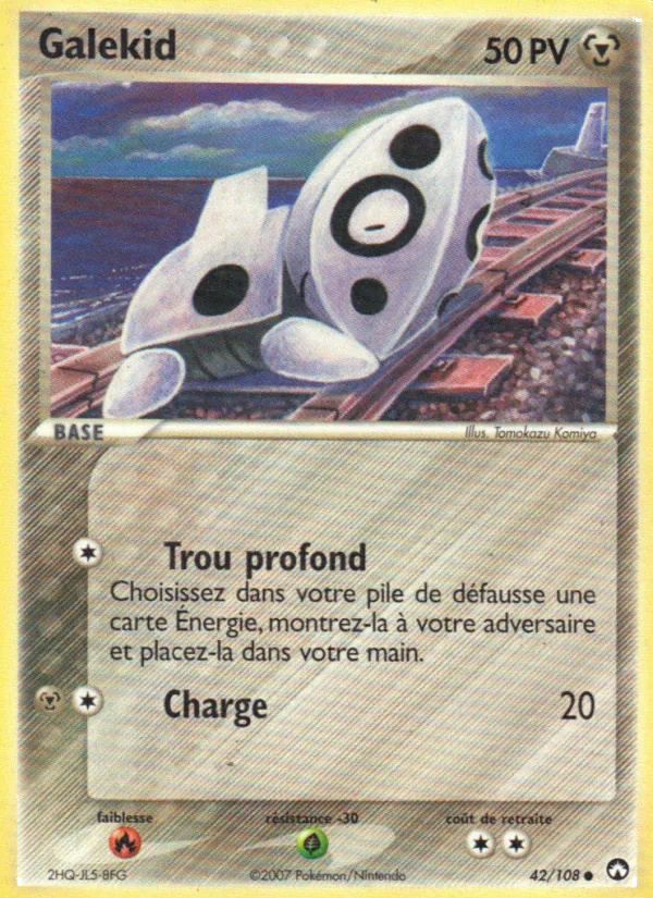Carte Pokémon Galekid 42/108 de l'extension EX Gardiens du Pouvoir