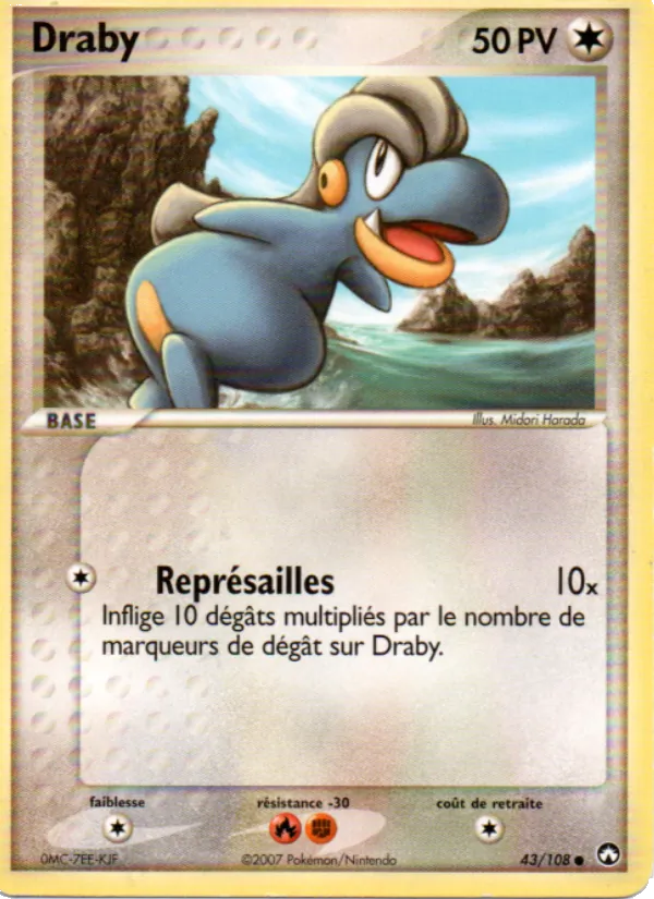 Carte Pokémon Draby 43/108 de l'extension EX Gardiens du Pouvoir