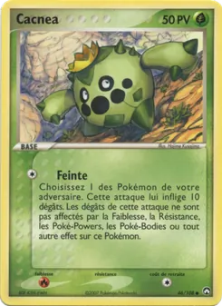 Carte Pokémon Cacnea 46 — EX Gardiens du Pouvoir