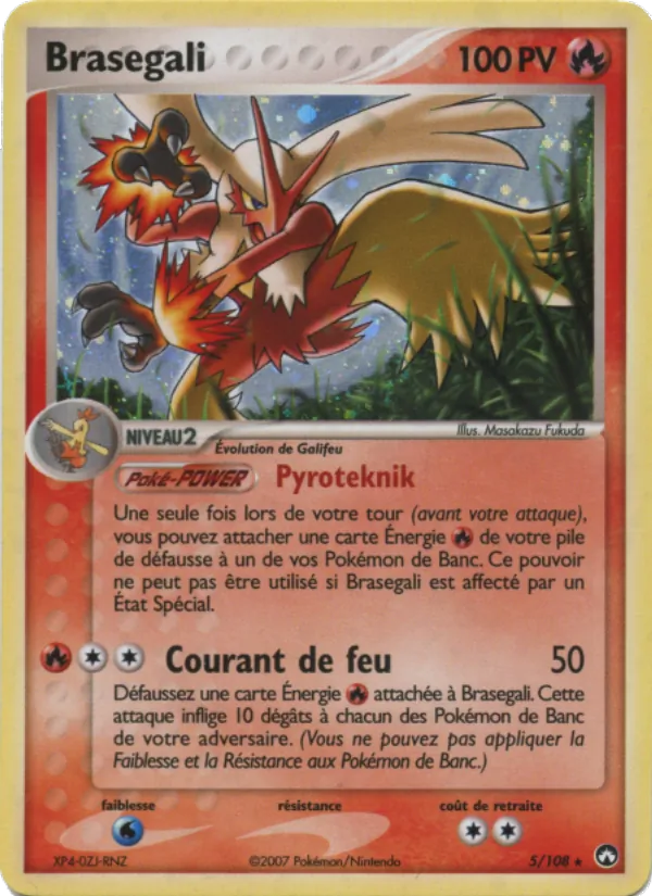 Carte Pokémon Brasegali 5/108 de l'extension EX Gardiens du Pouvoir