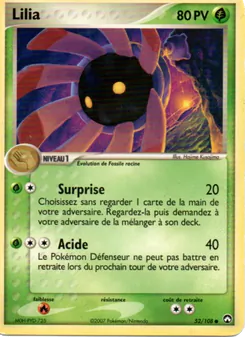 Carte Pokémon Lilia 52 — EX Gardiens du Pouvoir