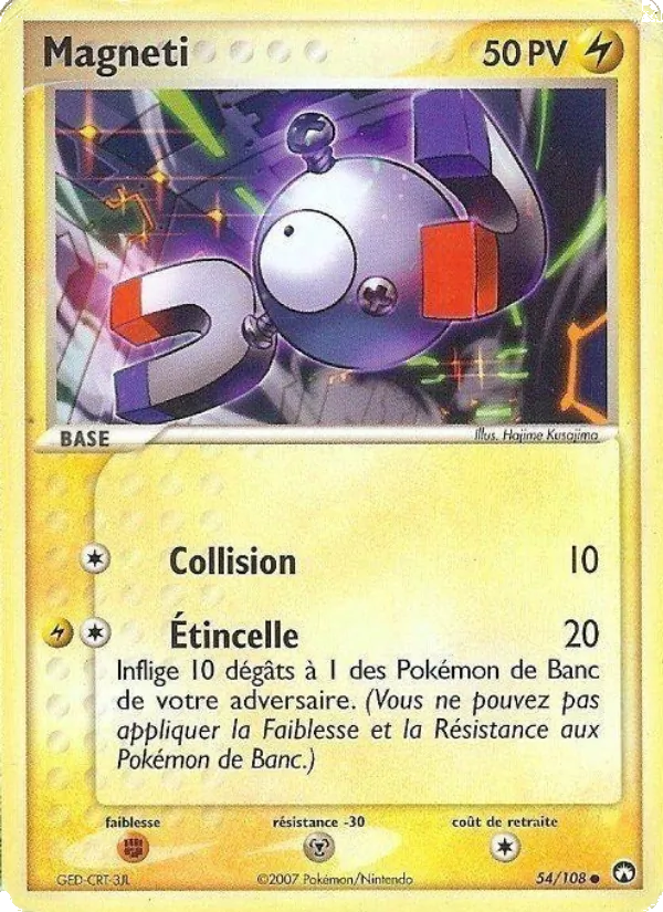 Carte Pokémon Magneti 54/108 de l'extension EX Gardiens du Pouvoir