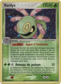 Carte Pokémon Vacilys 7 — EX Gardiens du Pouvoir