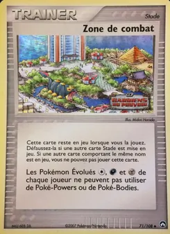 Carte Pokémon Zone de combat 71 — EX Gardiens du Pouvoir